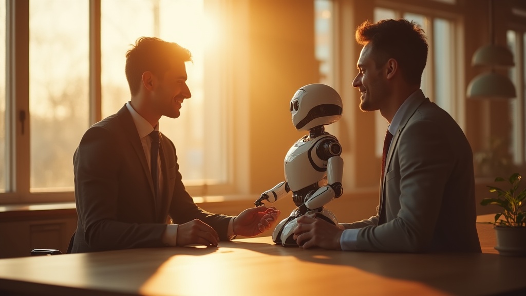 A professional team discussing lead qualification strategies around a table