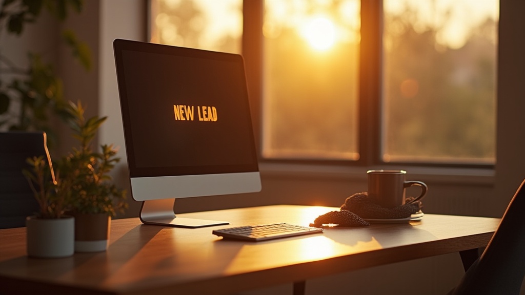 A conveyor belt in an office setting, where form fill leads are being dropped into a bin labeled 'unqualified'